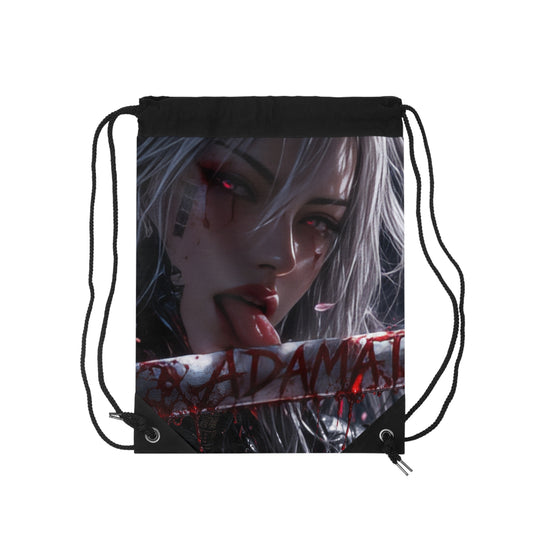 Cyber Sakura Drawstring Bag